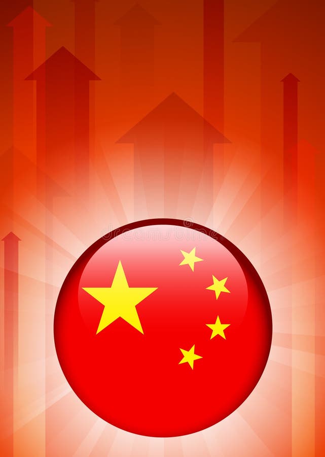 Ícone da bandeira de China na tecla do Internet ilustração do vetor Ícone da bandeira de China na tecla do Internet ilustração do vetor