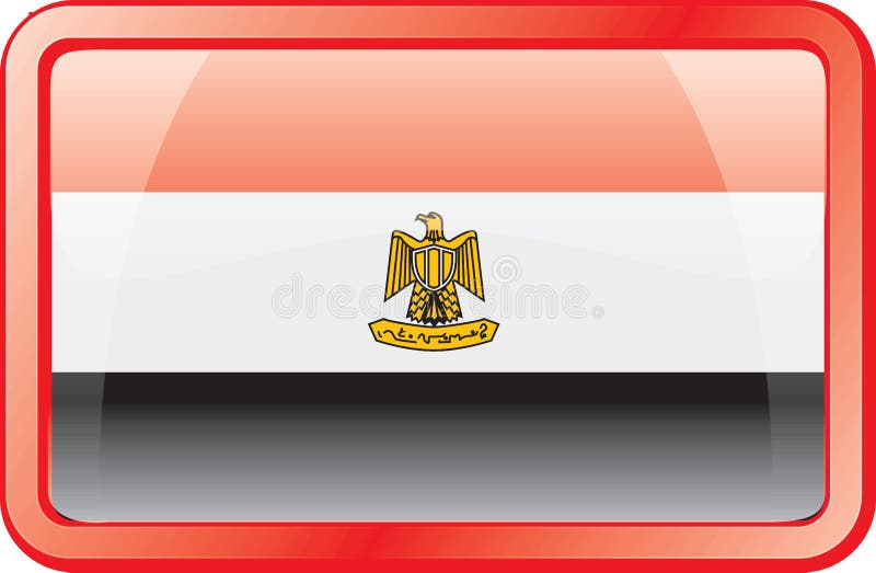Ícone da Bandeira do Egito ilustração stock