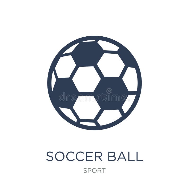 Ícone da bola de futebol Ícone liso na moda da bola de futebol do vetor em b branco ilustração royalty free Ícone da bola de futebol Ícone liso na moda da bola de futebol do vetor em b branco ilustração royalty free