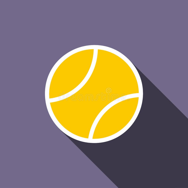 Ícone da bola de tênis, estilo liso ilustração stock Ícone da bola de tênis, estilo liso ilustração stock
