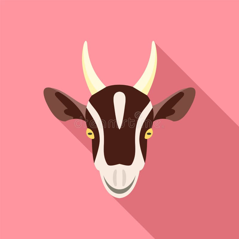 Ícone da cabra da exploração agrícola, estilo liso ilustração stock Ícone da cabra da exploração agrícola, estilo liso ilustração stock