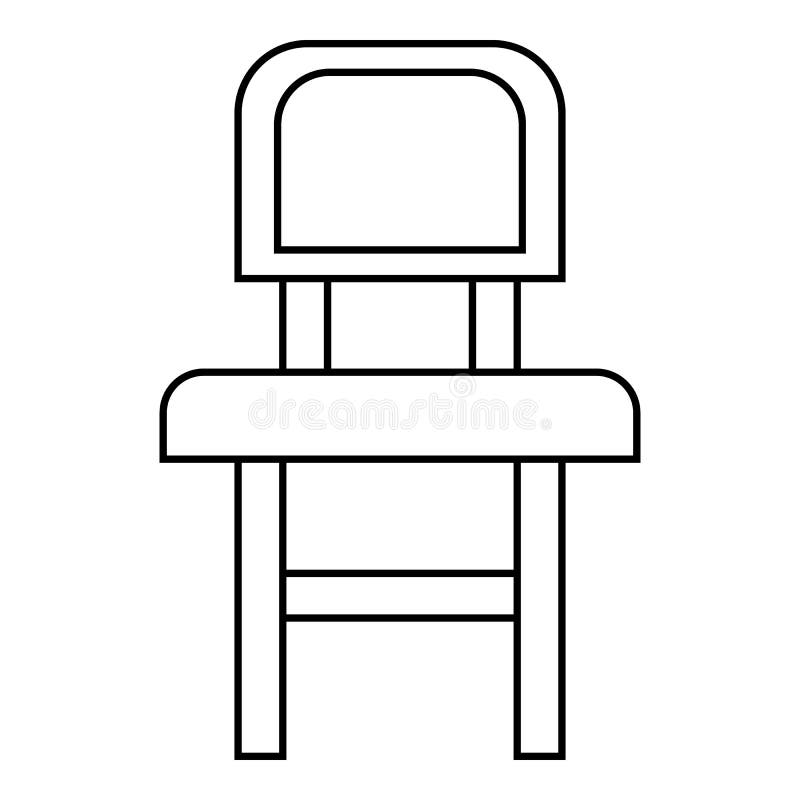 Ícone da cadeira, estilo do esboço