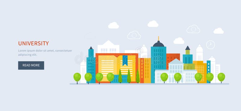 Ícone de edifício escolar e universitário. Urbano ilustração stock