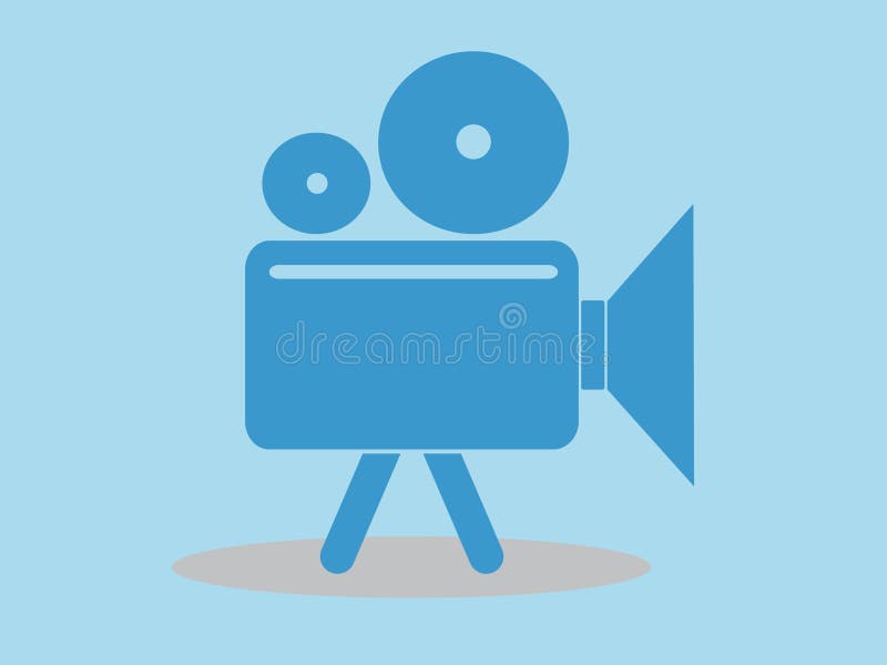 Ícone da câmara de vídeo, ilustração do vetor, projeto mínimo ilustração royalty free Ícone da câmara de vídeo, ilustração do vetor, projeto mínimo ilustração royalty free