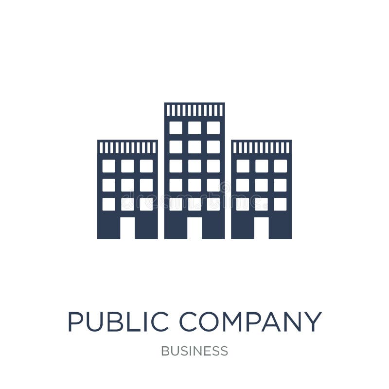 Ícone de empresa pública. Ícone vetorial plano e moderno de empresa pública sobre fundo branco da coleção de negócios, ilustração ilustração royalty free