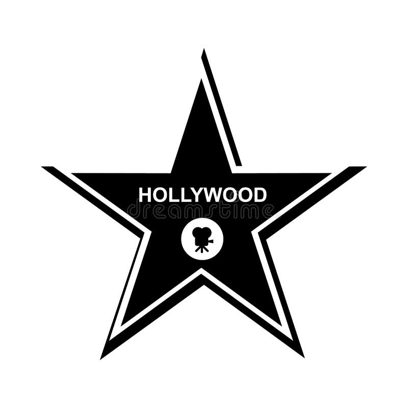 Ícone da estrela de Hollywood, estilo simples ilustração stock Ícone da estrela de Hollywood, estilo simples ilustração stock