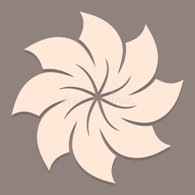 Ícone da flor isolado no fundo escuro Ilustração do vetor ilustração royalty free