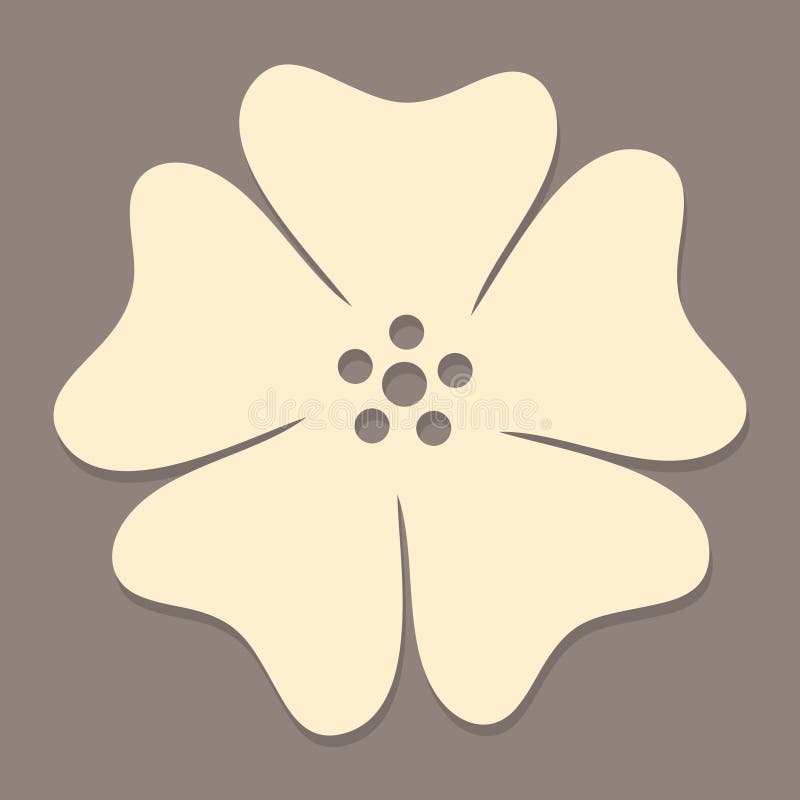 Ícone da flor isolado no fundo escuro Ilustração do vetor ilustração royalty free