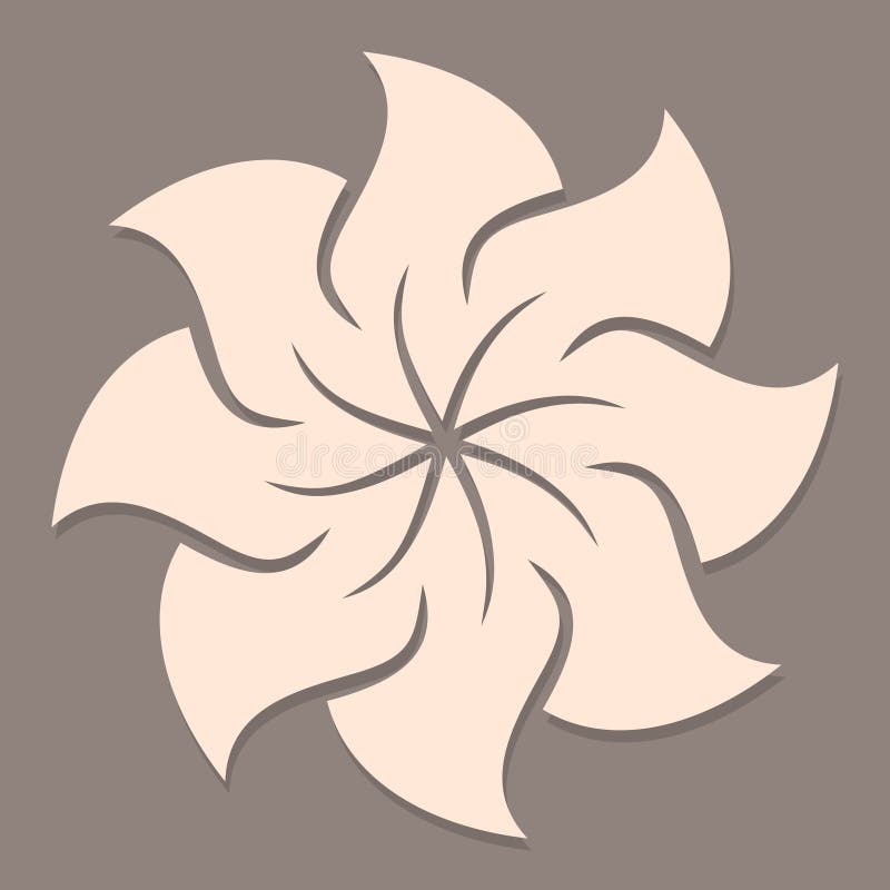 Ícone da flor isolado no fundo escuro Ilustração do vetor ilustração royalty free