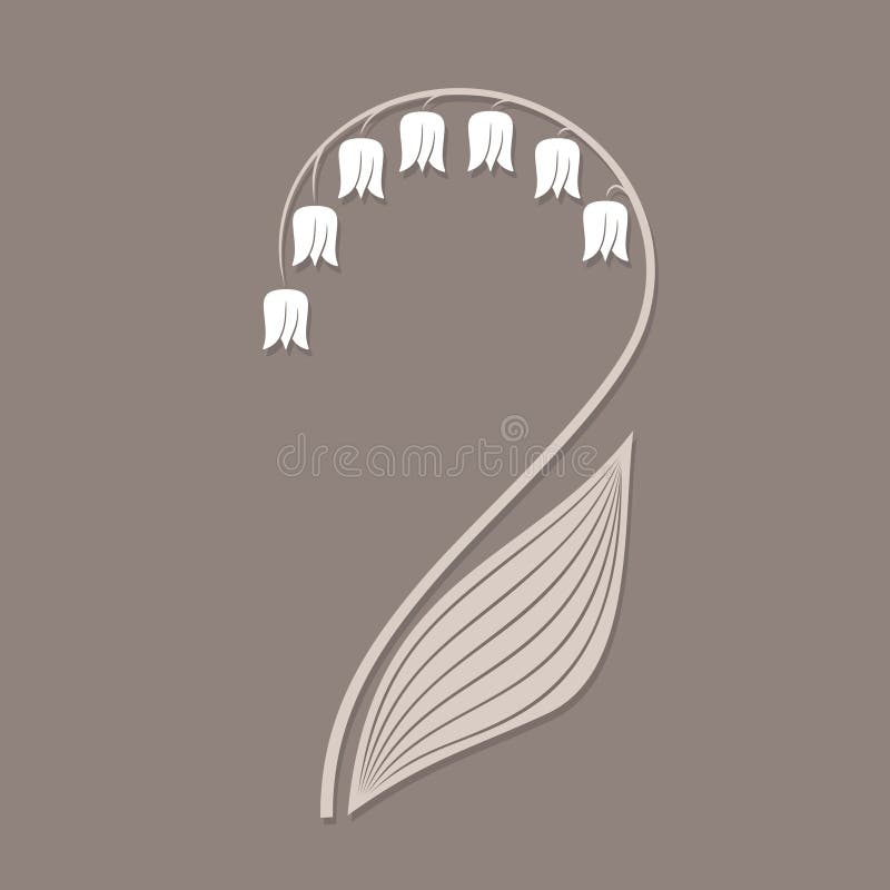 Ícone da flor isolado no fundo escuro Ilustração do vetor ilustração royalty free