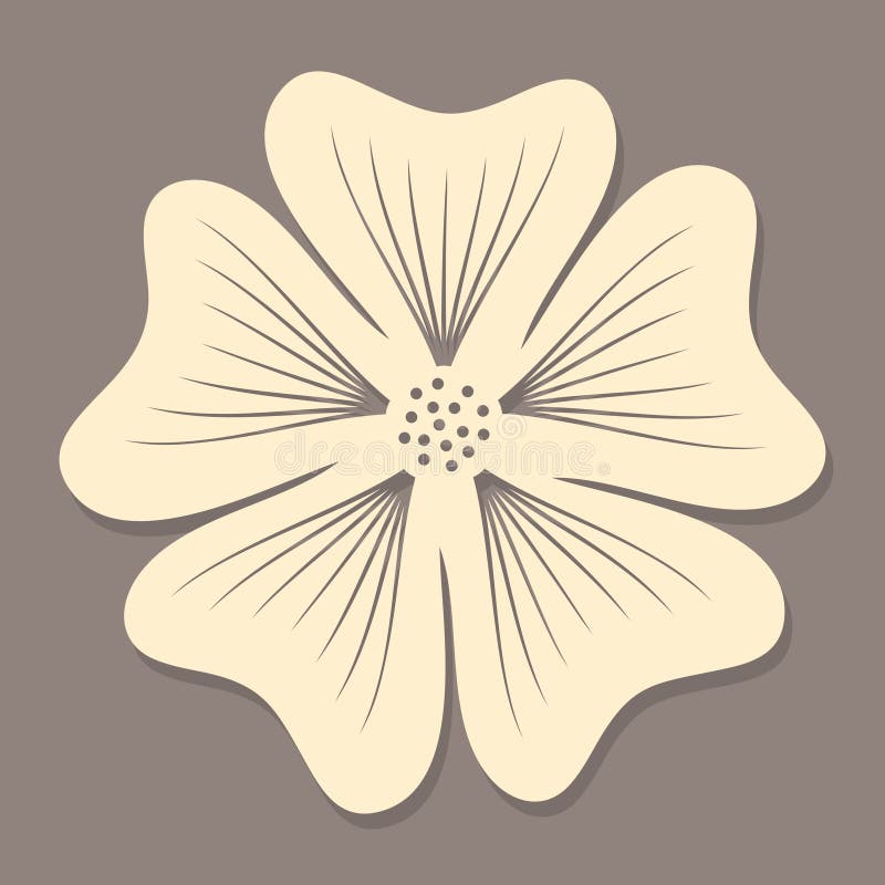 Ícone da flor isolado no fundo escuro Ilustração do vetor ilustração royalty free