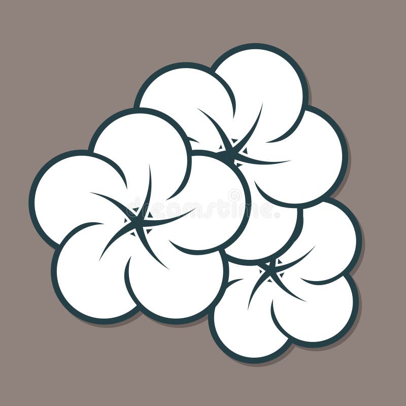 Ícone da flor isolado no fundo escuro Ilustração do vetor ilustração do vetor