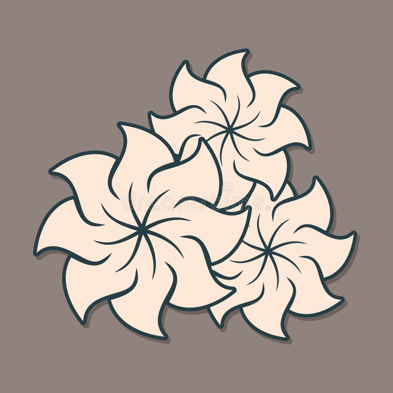 Ícone da flor isolado no fundo escuro Ilustração do vetor ilustração royalty free