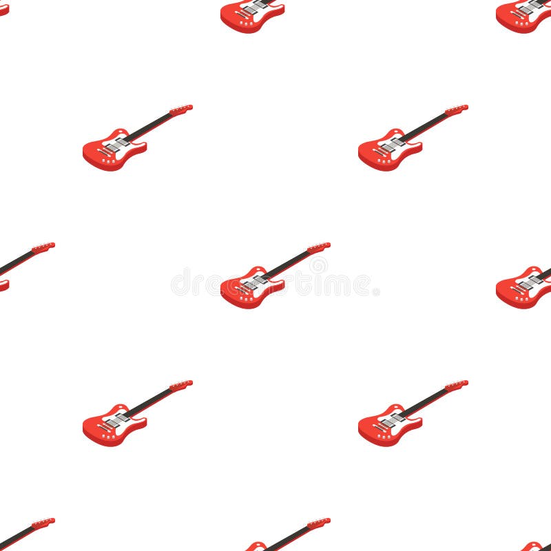 Ícone da guitarra elétrica no estilo dos desenhos animados isolado no fundo branco ilustração stock Ícone da guitarra elétrica no estilo dos desenhos animados isolado no fundo branco ilustração stock