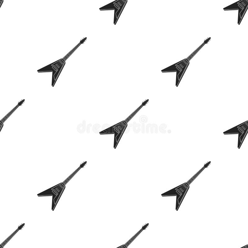Ícone da guitarra elétrica no estilo preto isolado no fundo branco Ilustração do vetor do estoque do teste padrão dos instrumento ilustração royalty free Ícone da guitarra elétrica no estilo preto isolado no fundo branco Ilustração do vetor do estoque do teste padrão dos instrumento ilustração royalty free