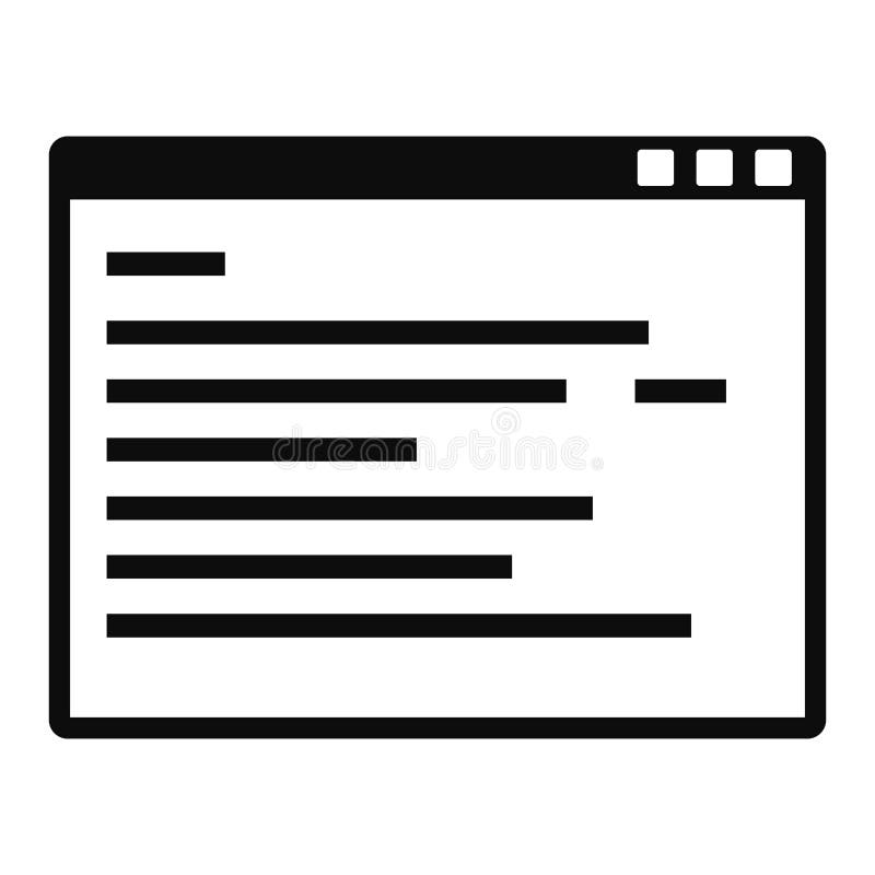 Ícone da janela do programa, estilo simples ilustração royalty free Ícone da janela do programa, estilo simples ilustração royalty free