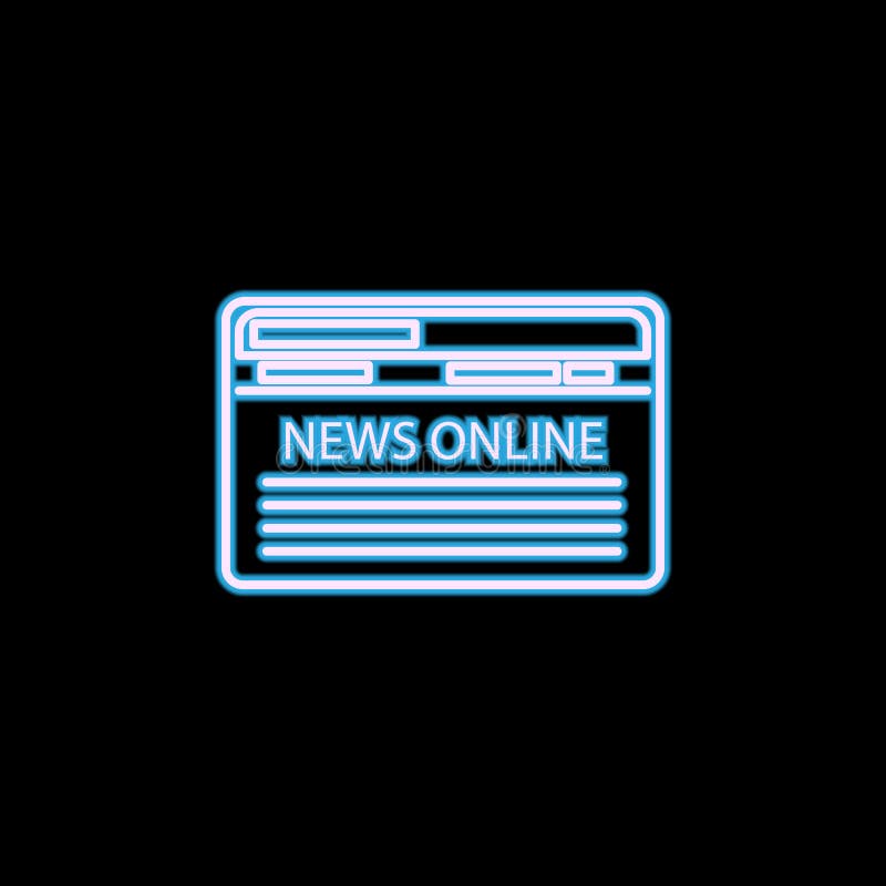ícone da notícia do Internet no estilo de néon Um do ícone da coleção do jornalismo pode ser usado para UI, UX ilustração do vetor ícone da notícia do Internet no estilo de néon Um do ícone da coleção do jornalismo pode ser usado para UI, UX ilustração do vetor