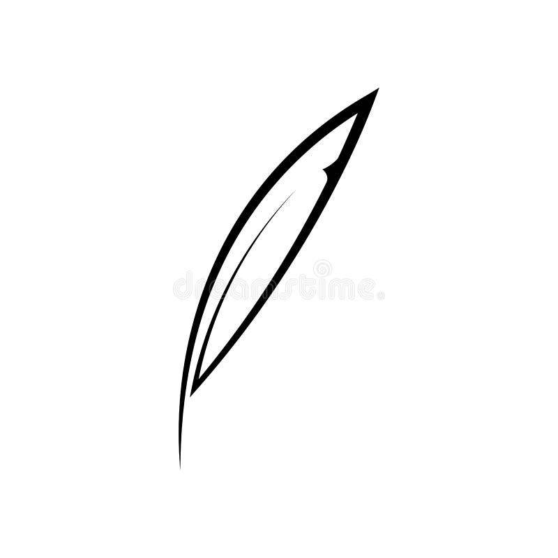 Ícone da pena do esboço no branco ilustração stock Ícone da pena do esboço no branco ilustração stock