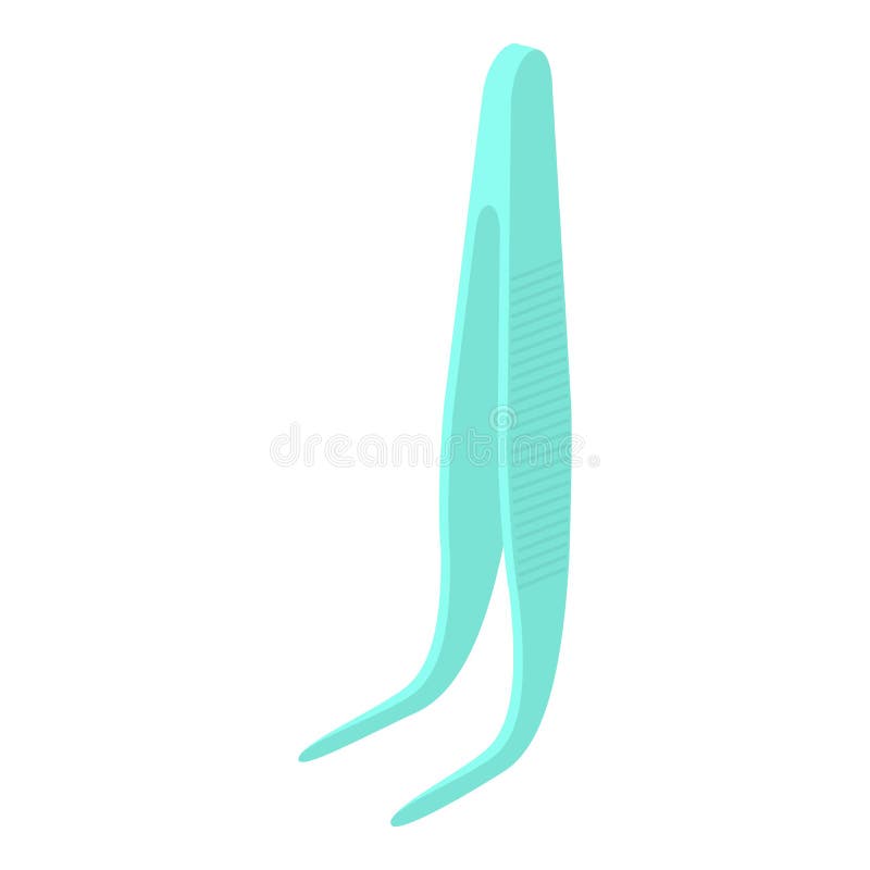 Ícone da pinça, estilo 3d isométrico ilustração do vetor Ícone da pinça, estilo 3d isométrico ilustração do vetor