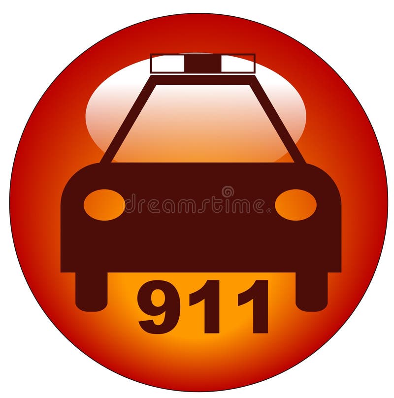 Ícone da polícia do atendimento ilustração royalty free Ícone da polícia do atendimento ilustração royalty free