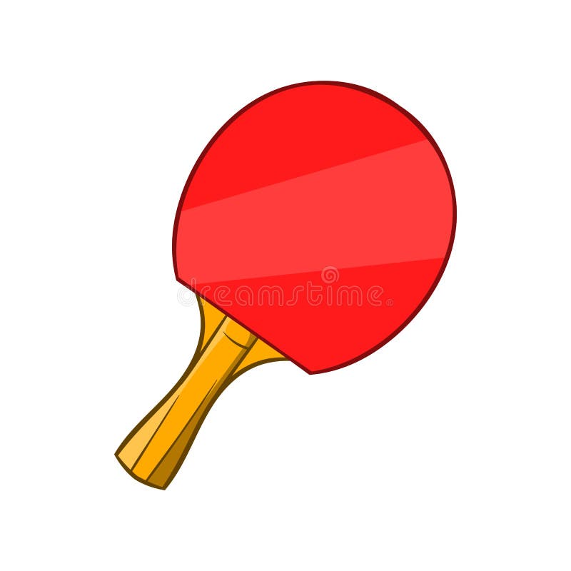 Ícone da raquete de tênis de mesa, estilo dos desenhos animados ilustração royalty free Ícone da raquete de tênis de mesa, estilo dos desenhos animados ilustração royalty free