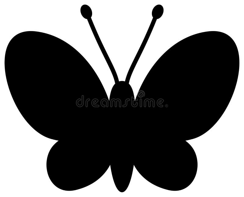 Ícone da silhueta da borboleta Cor preta ilustração stock Ícone da silhueta da borboleta Cor preta ilustração stock