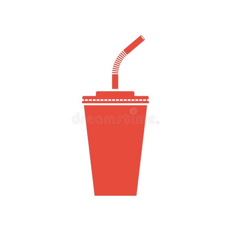 Ícone da soda do copo de papel ilustração do vetor Ícone da soda do copo de papel ilustração do vetor