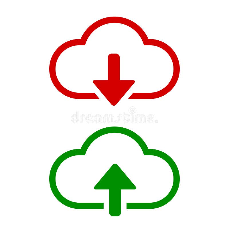 Ícone da transferência e do vetor da transferência de arquivo pela rede Sinal liso para o conceito e o design web móveis Nuvem co ilustração stock Ícone da transferência e do vetor da transferência de arquivo pela rede Sinal liso para o conceito e o design web móveis Nuvem co ilustração stock