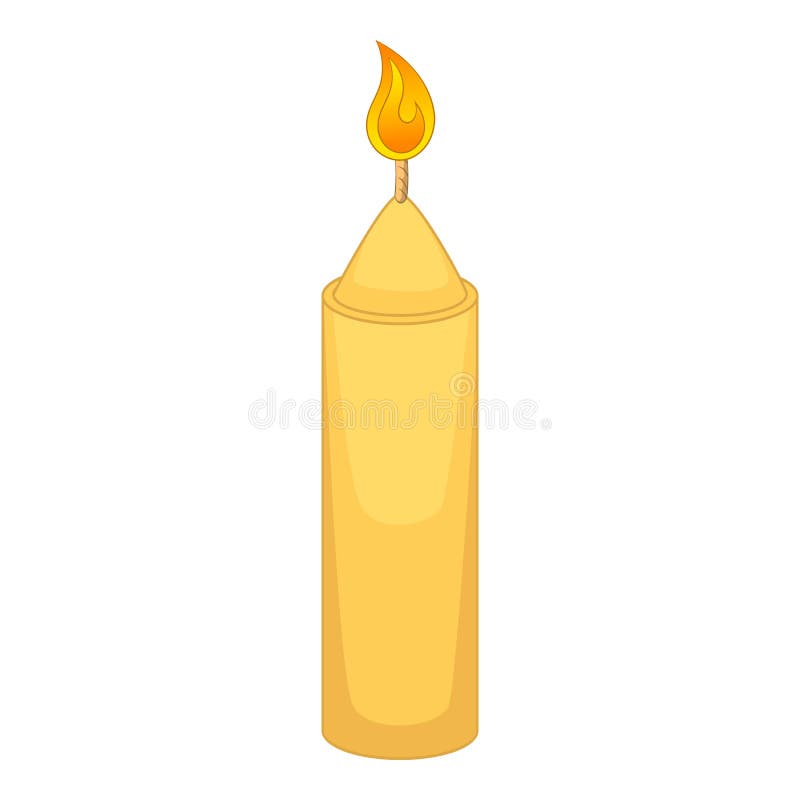 Ícone da vela do Natal, estilo dos desenhos animados ilustração royalty free Ícone da vela do Natal, estilo dos desenhos animados ilustração royalty free
