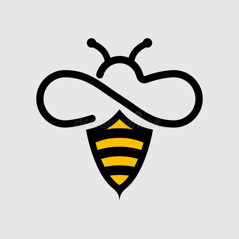 Ícone de abelha isolado. Ilustração vetorial ilustração royalty free