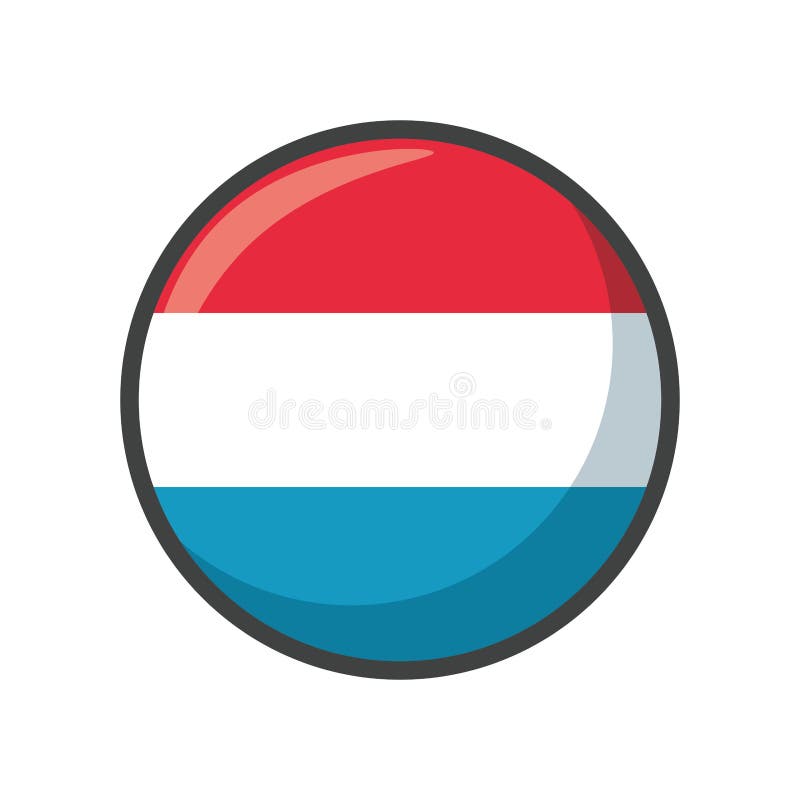 Ícone de bandeira do luxemburgo isolado ícone preto ilustração stock Ícone de bandeira do luxemburgo isolado ícone preto ilustração stock