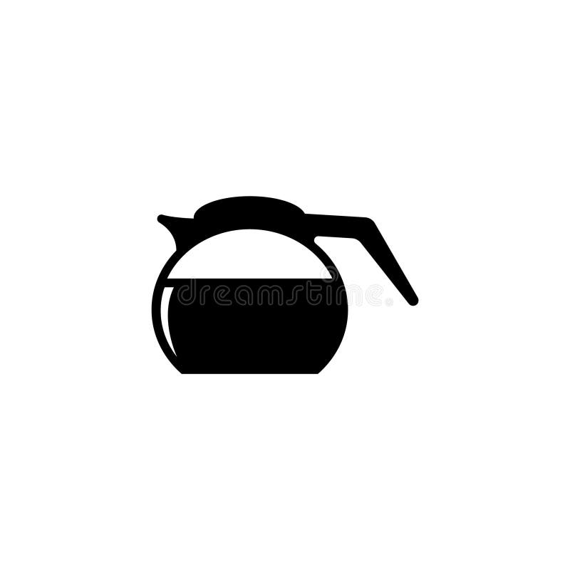 ícone de café preto minimalista perfeito para o design moderno ilustração stock