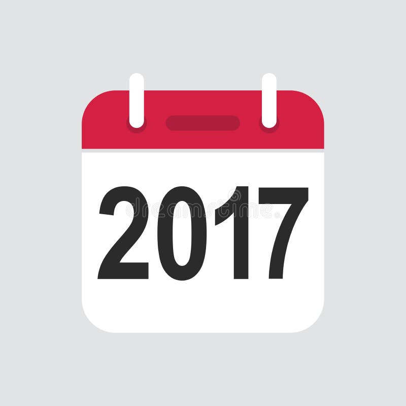 Ícone de 2017 calendários ilustração do vetor Ícone de 2017 calendários ilustração do vetor