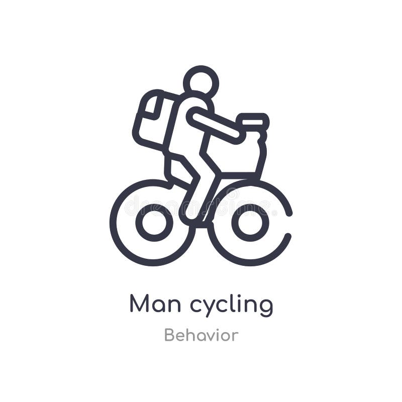 ícone de ciclagem do esboço do homem linha isolada ilustra??o do vetor da cole??o do comportamento ícone de ciclagem do homem fin ilustração do vetor ícone de ciclagem do esboço do homem linha isolada ilustra??o do vetor da cole??o do comportamento ícone de ciclagem do homem fin ilustração do vetor