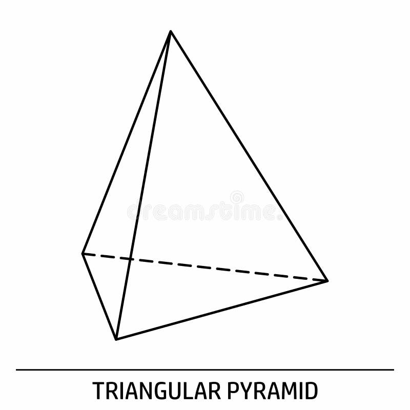 ícone de contorno da pirâmide triangular