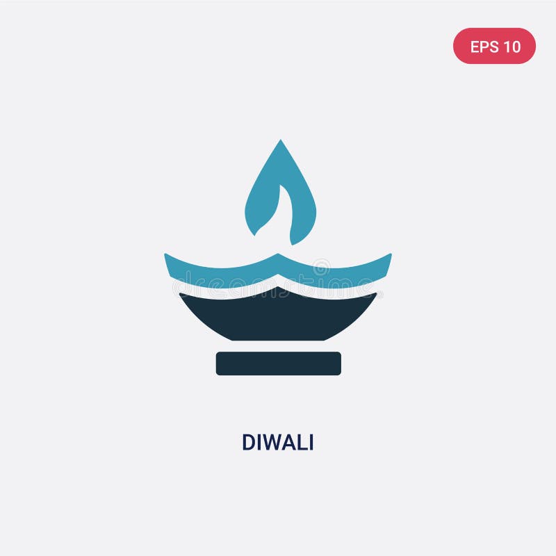 Ícone de duas cores do vetor do diwali do conceito da religião o símbolo azul isolado do sinal do vetor do diwali pode ser uso pa ilustração stock Ícone de duas cores do vetor do diwali do conceito da religião o símbolo azul isolado do sinal do vetor do diwali pode ser uso pa ilustração stock