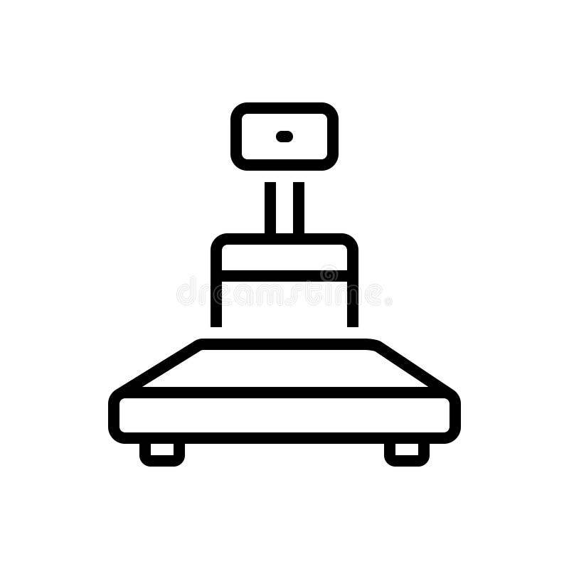 Black line icon for Weight, sinker, encumbrance, stowage,  heft and meterage. Black line icon for Weight, sinker, encumbrance, stowage,  heft and meterage