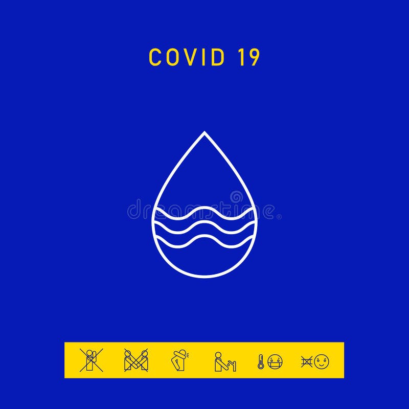 ícone de linha de queda com ondas. elementos gráficos para o seu design ilustração do vetor