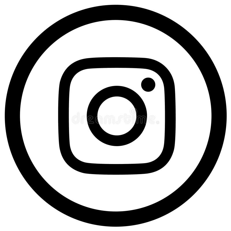 High resolution black & white instagram logo for web or printing purpose. Black outlined logo. High resolution black & white instagram logo for web or printing purpose. Black outlined logo.