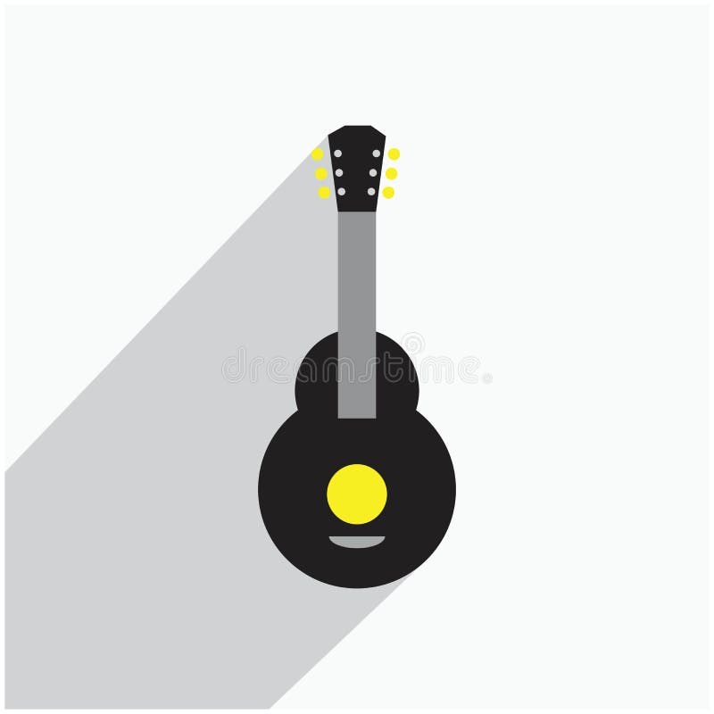 Ícone de nylon acústico das ilustrações da guitarra ilustração royalty free Ícone de nylon acústico das ilustrações da guitarra ilustração royalty free