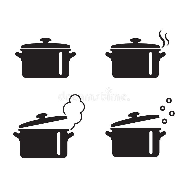 ícone de panela de cozinha ícone de pote isolado