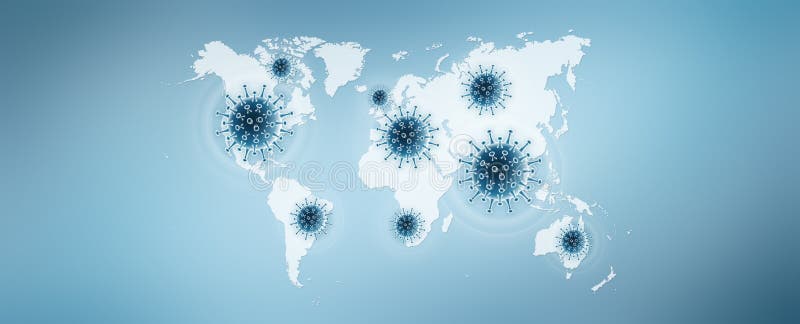 ícone de proteção do conceito de proteção corona virus covid 19 ícones de símbolos codificados no mapa mundial no espaço de cópia