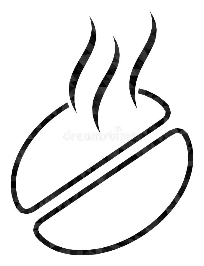 ícone de triângulo com cheiro de café ilustração stock