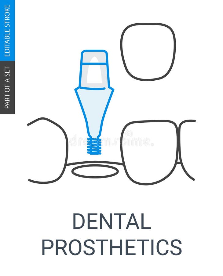 Ícone dental das próteses ilustração royalty free Ícone dental das próteses ilustração royalty free