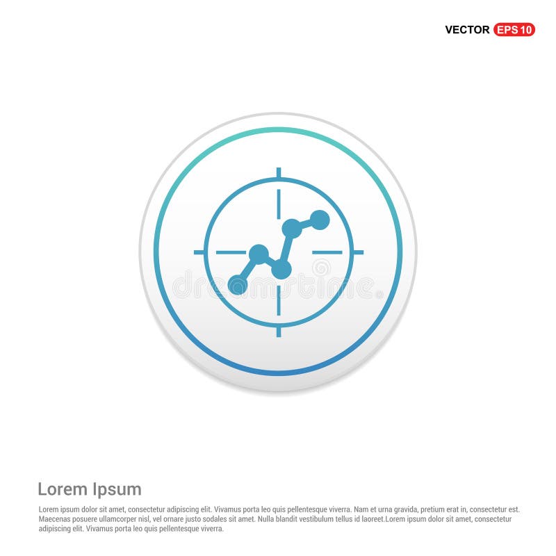 Ícone do alvo do alvo - botão branco do círculo ilustração royalty free