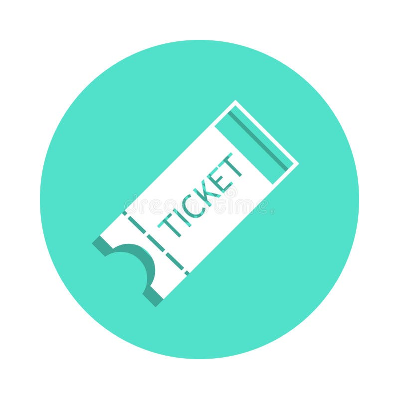 Ícone do bilhete no estilo do crachá Um do ícone da coleção do curso pode ser usado para UI, UX ilustração royalty free Ícone do bilhete no estilo do crachá Um do ícone da coleção do curso pode ser usado para UI, UX ilustração royalty free