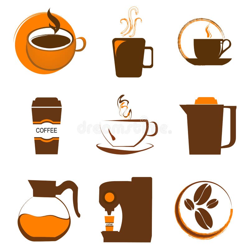 Ícone de café ilustração stock