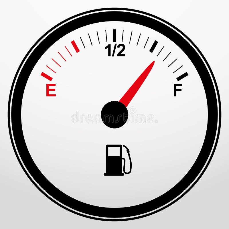Ícone do calibre de combustível do carro, vetor ilustração do vetor Ícone do calibre de combustível do carro, vetor ilustração do vetor