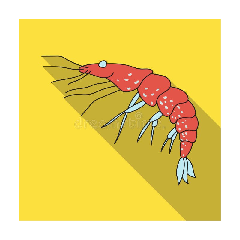 Ícone do camarão no estilo liso isolado no fundo branco Ilustração do vetor do estoque do símbolo dos animais de mar ilustração royalty free Ícone do camarão no estilo liso isolado no fundo branco Ilustração do vetor do estoque do símbolo dos animais de mar ilustração royalty free