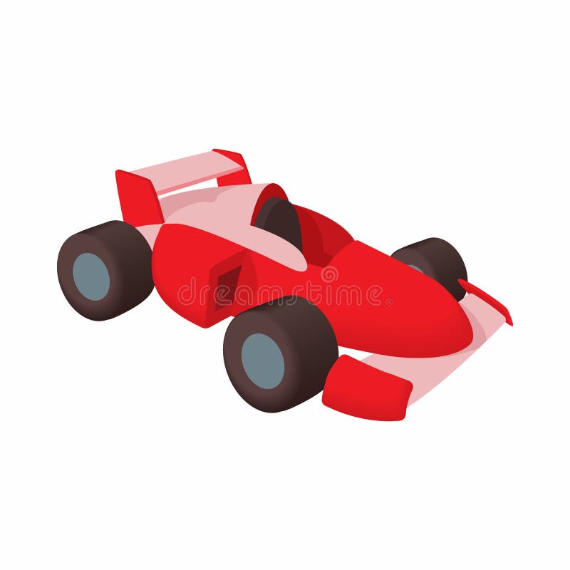 Ícone do carro de corridas, estilo dos desenhos animados ilustração do vetor Ícone do carro de corridas, estilo dos desenhos animados ilustração do vetor